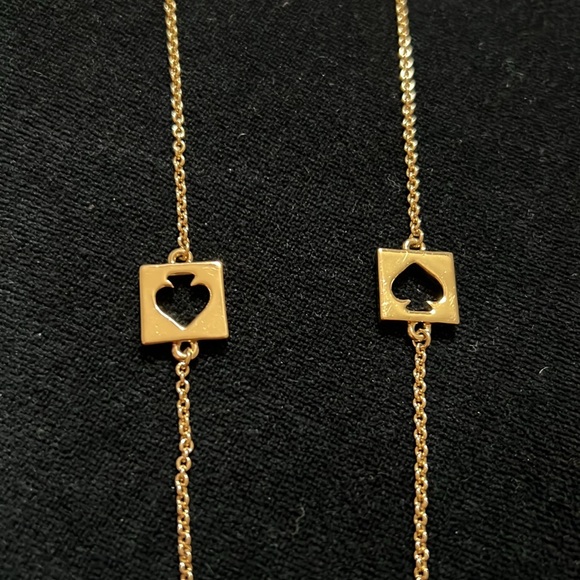 Kate Spade gold toned spade ♠️ chain necklace - Picture 2 of 4